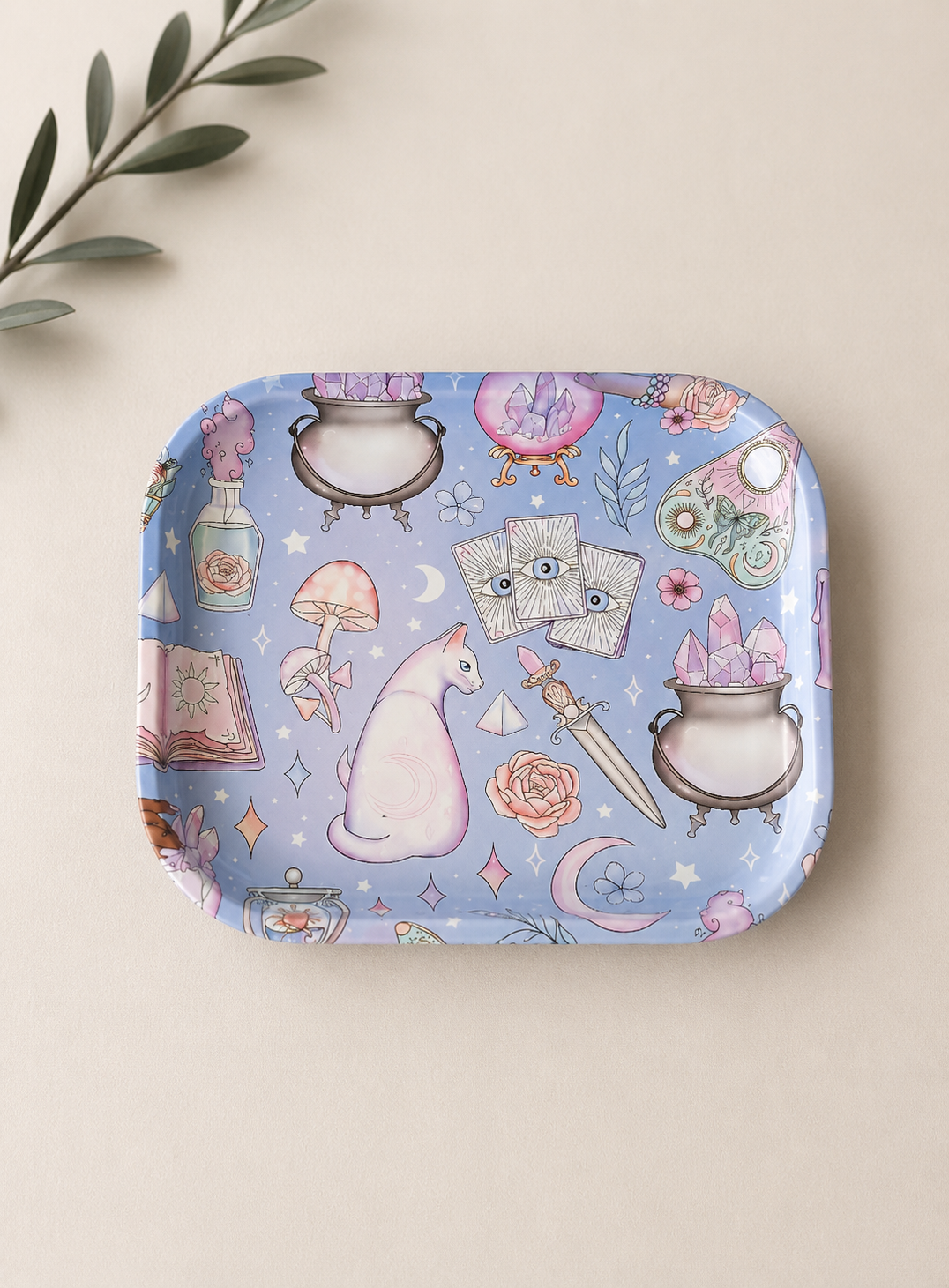 Witchy Cat Vibes Rolling Tray