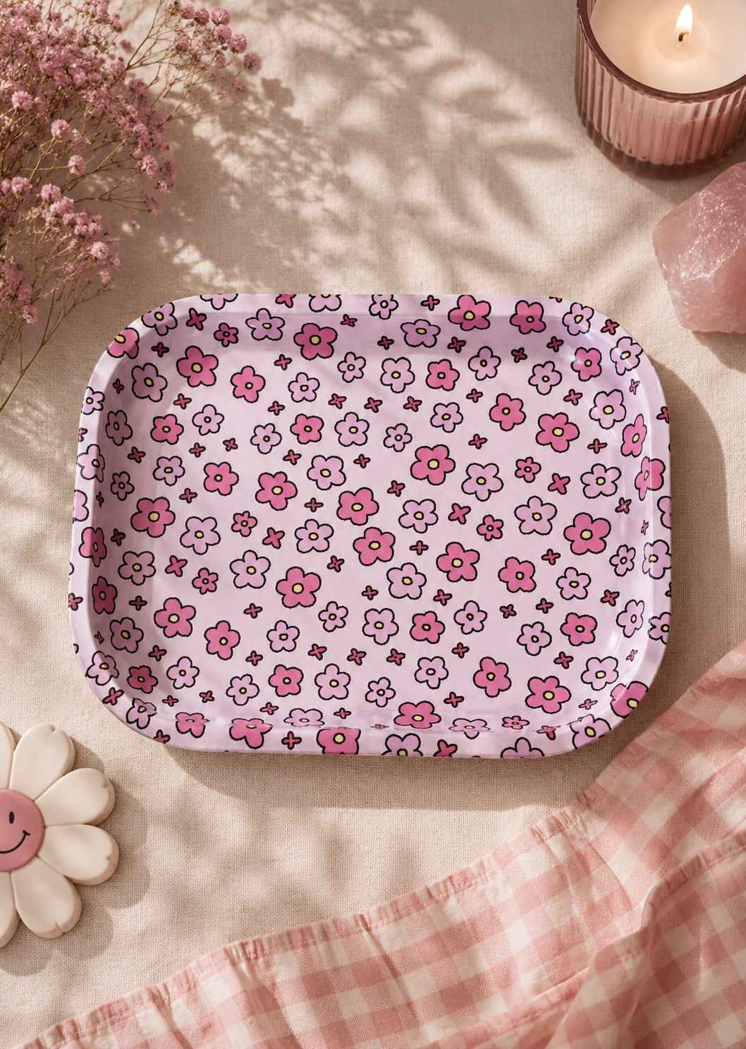 Floral Bloom Rolling Tray