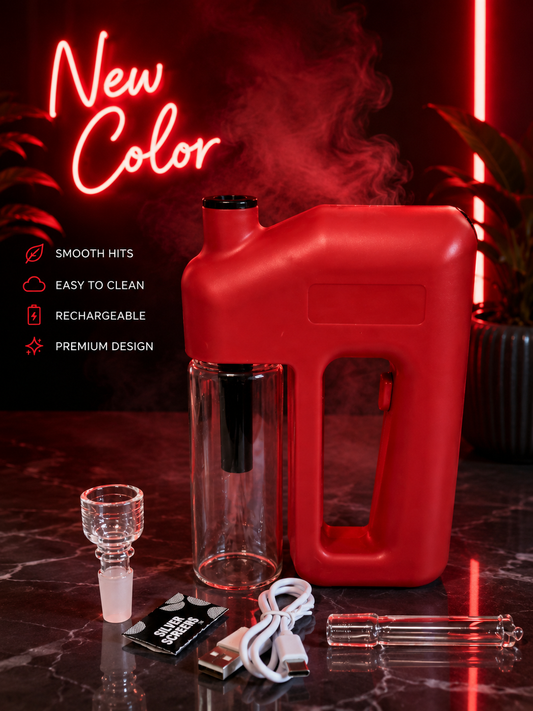 Rechargeable Electric Power Bubbler (Portable Water Pipe w/ Hose)