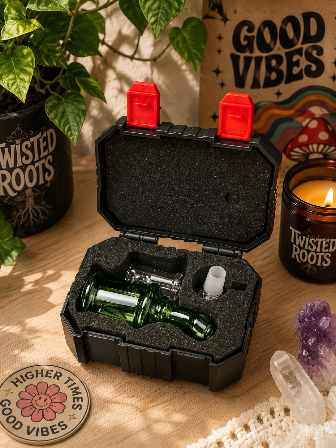 Mini Green Dab Rig with Case