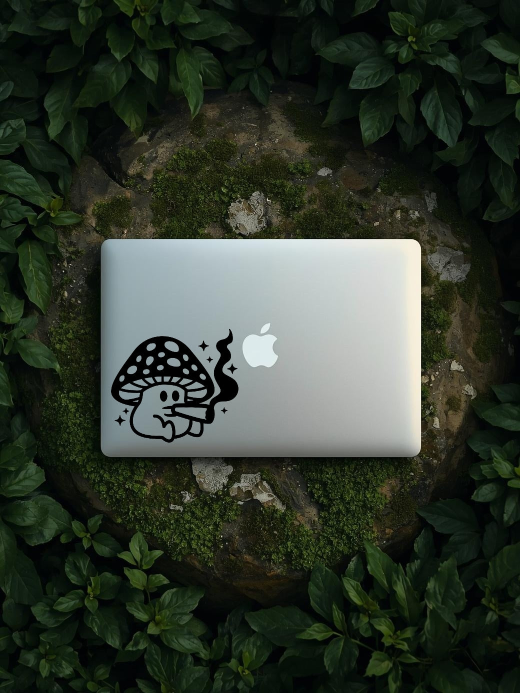 Twisted Roots Smoking Mushroom  Vinyl Decal