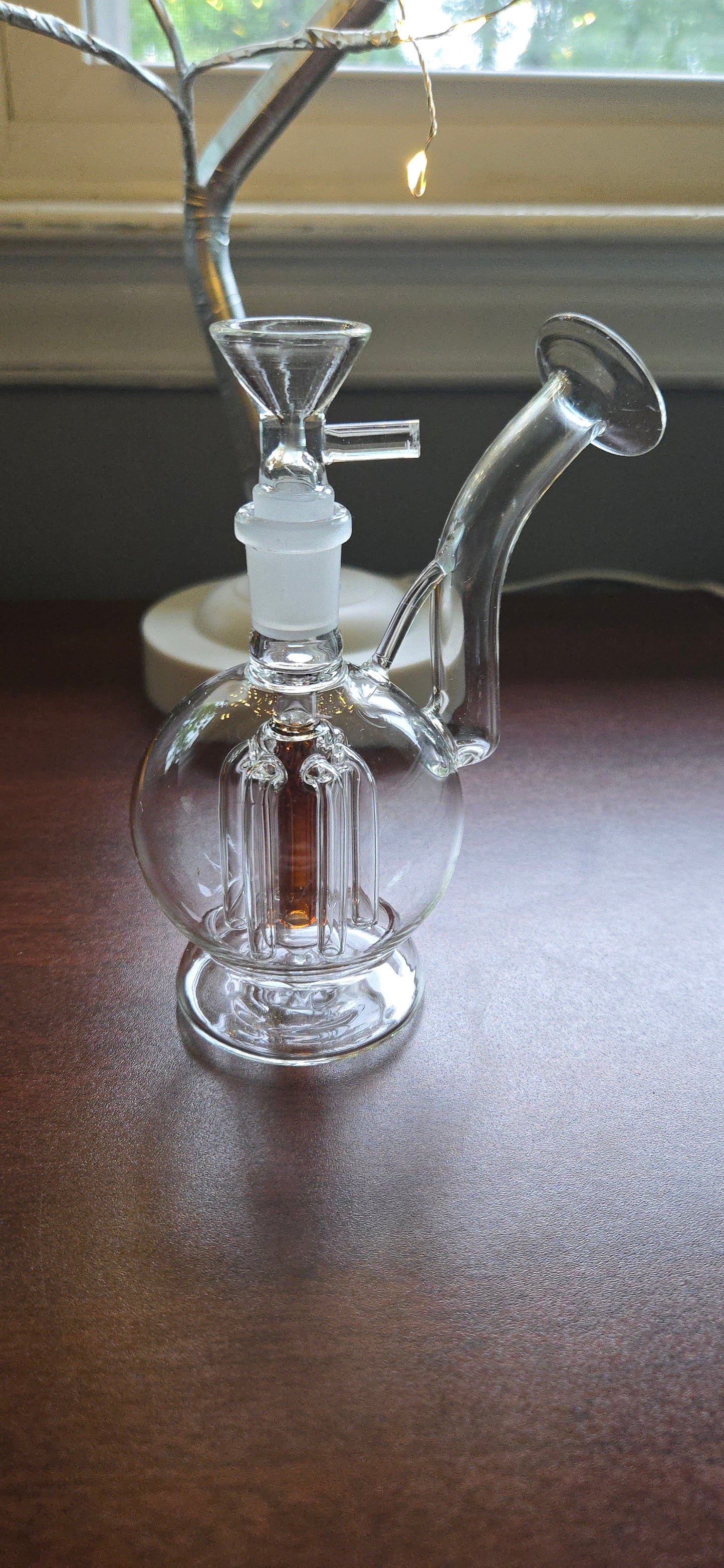Glass Bong Smoking Hookah Percolator Water Pipe Recycler With 14mm Bowl