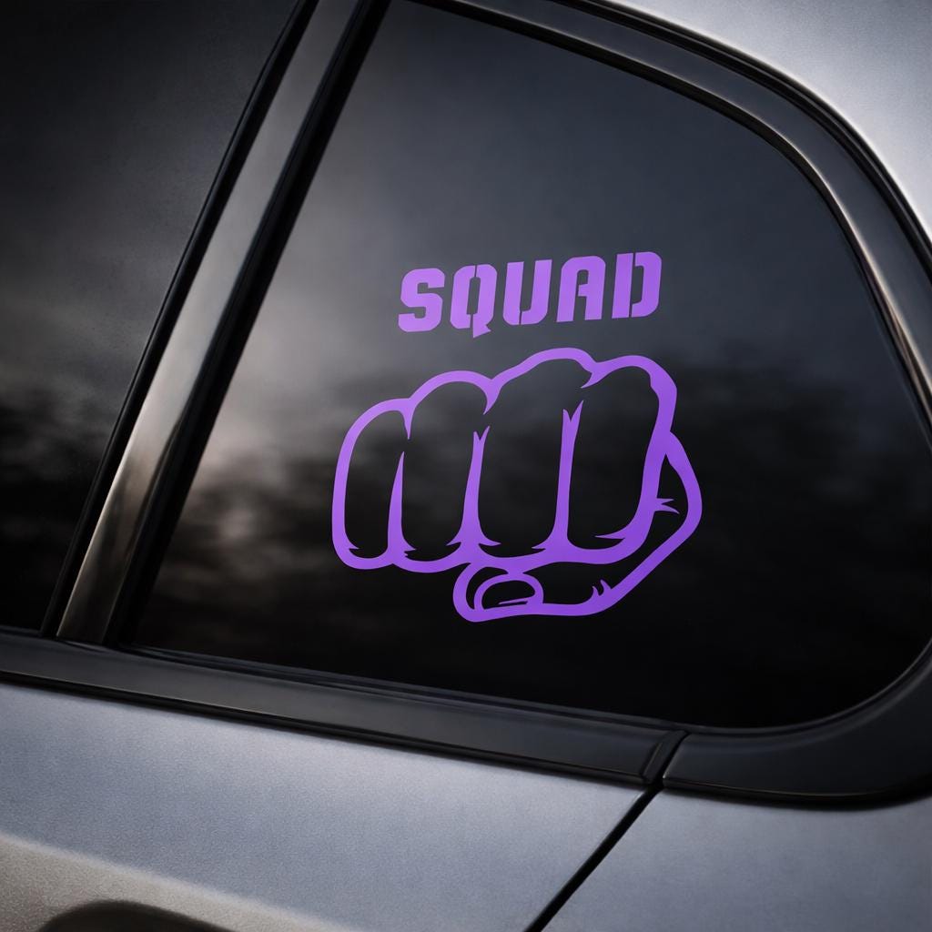 Fist Bump Squad Vinyl Decal | Weatherproof Outdoor Sticker