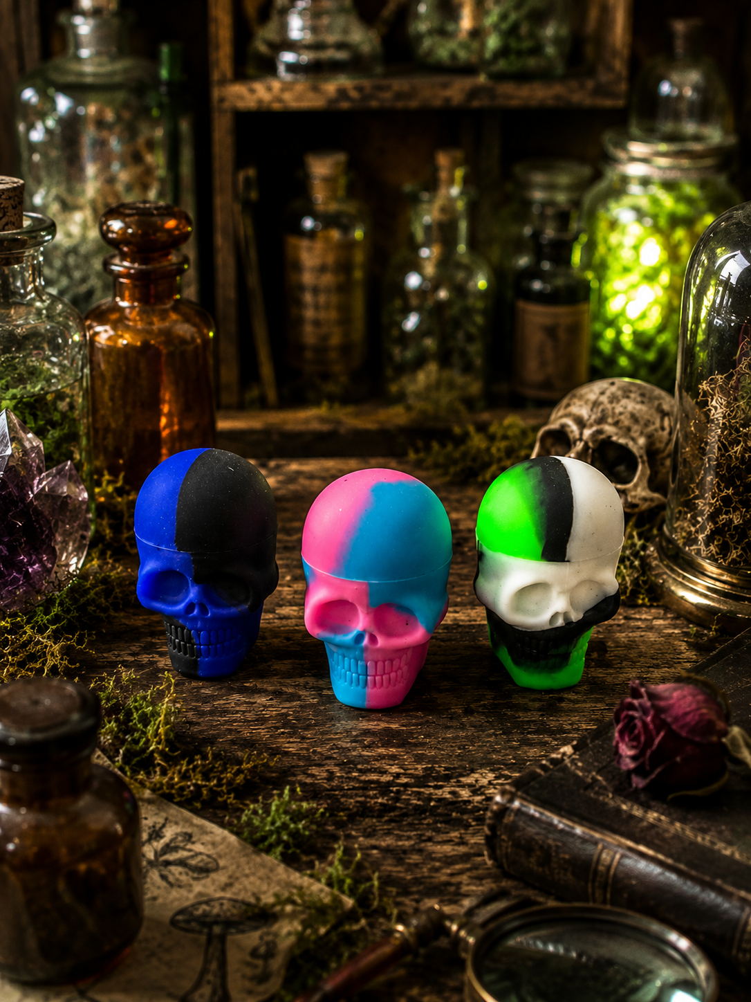 Silicone Skull Storage Containers