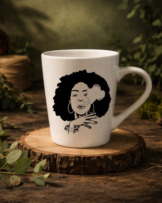 Smoking Lady Coffee Mug