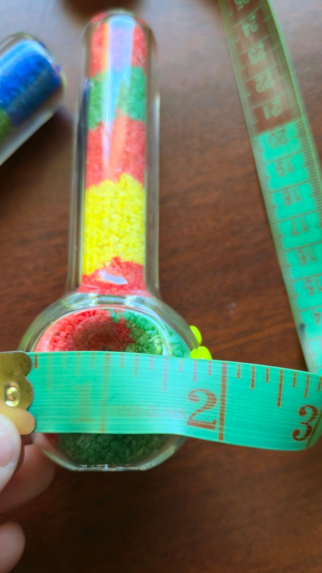 Sand Art Glass Hand Pipe