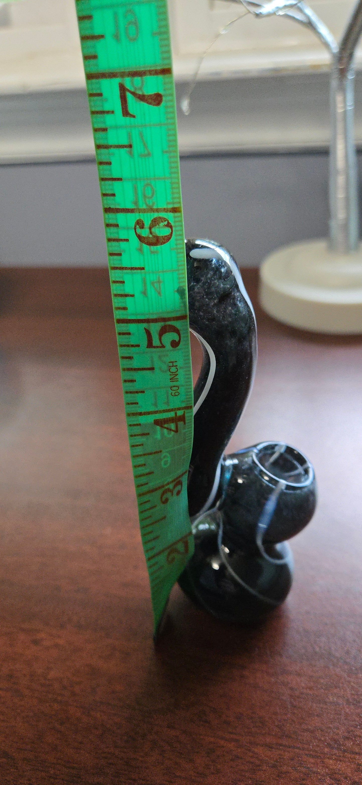 Black & White Swirl Glass Bubbler