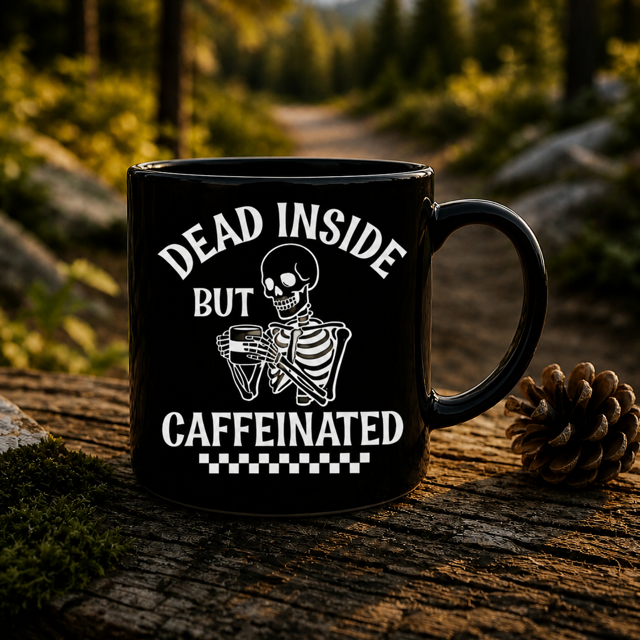 Dead Inside Skeleton Coffee Mug