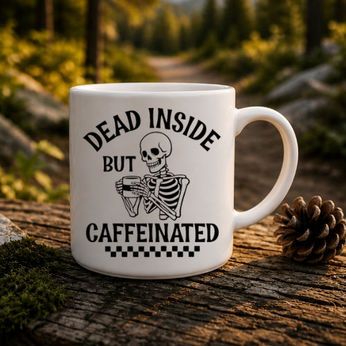 Dead Inside Skeleton Coffee Mug