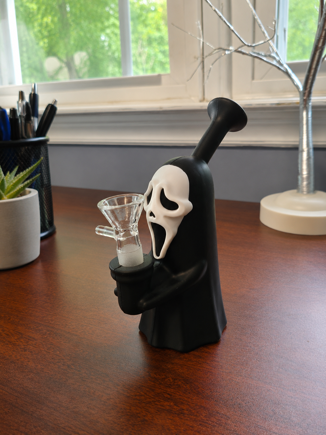 Ghost Face Silicone Water Pipe Bong