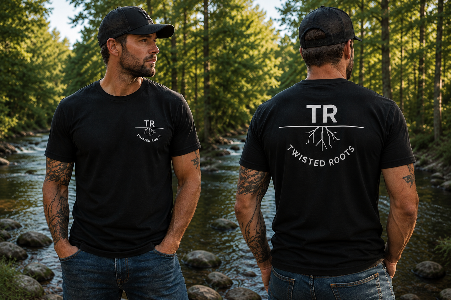 Twisted Roots Logo Graphic T-Shirt | Urban Smoke Culture Streetwear