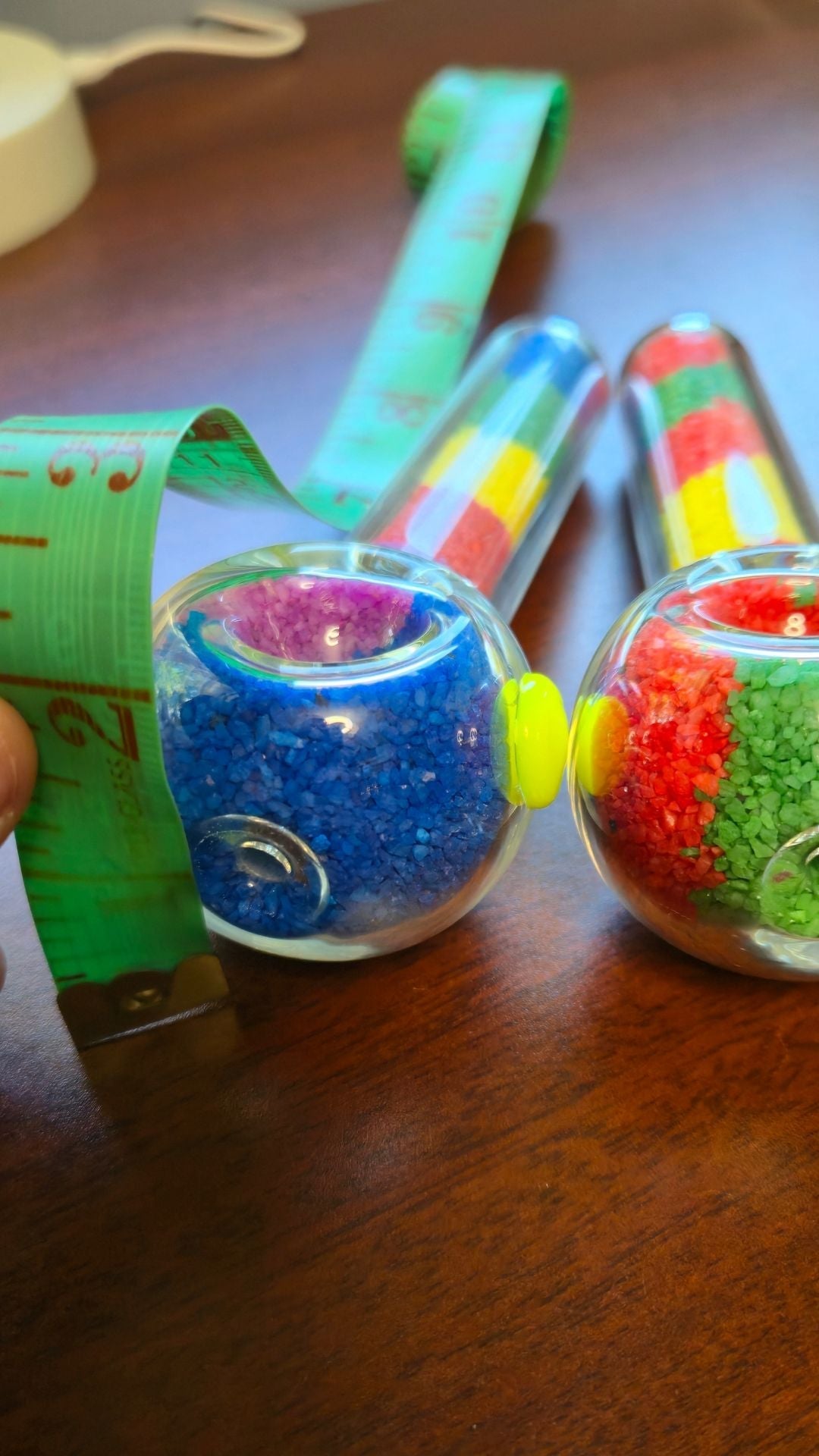Sand Art Glass Hand Pipe
