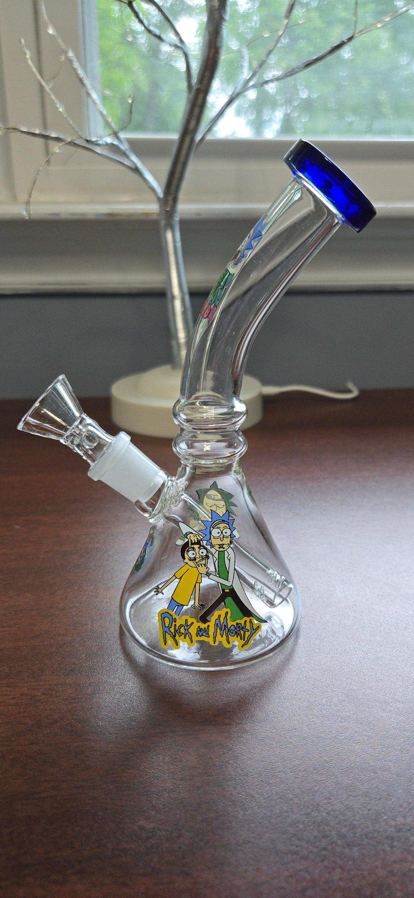 Rick and Morty Mini Beaker Glass Water Pipe Bong