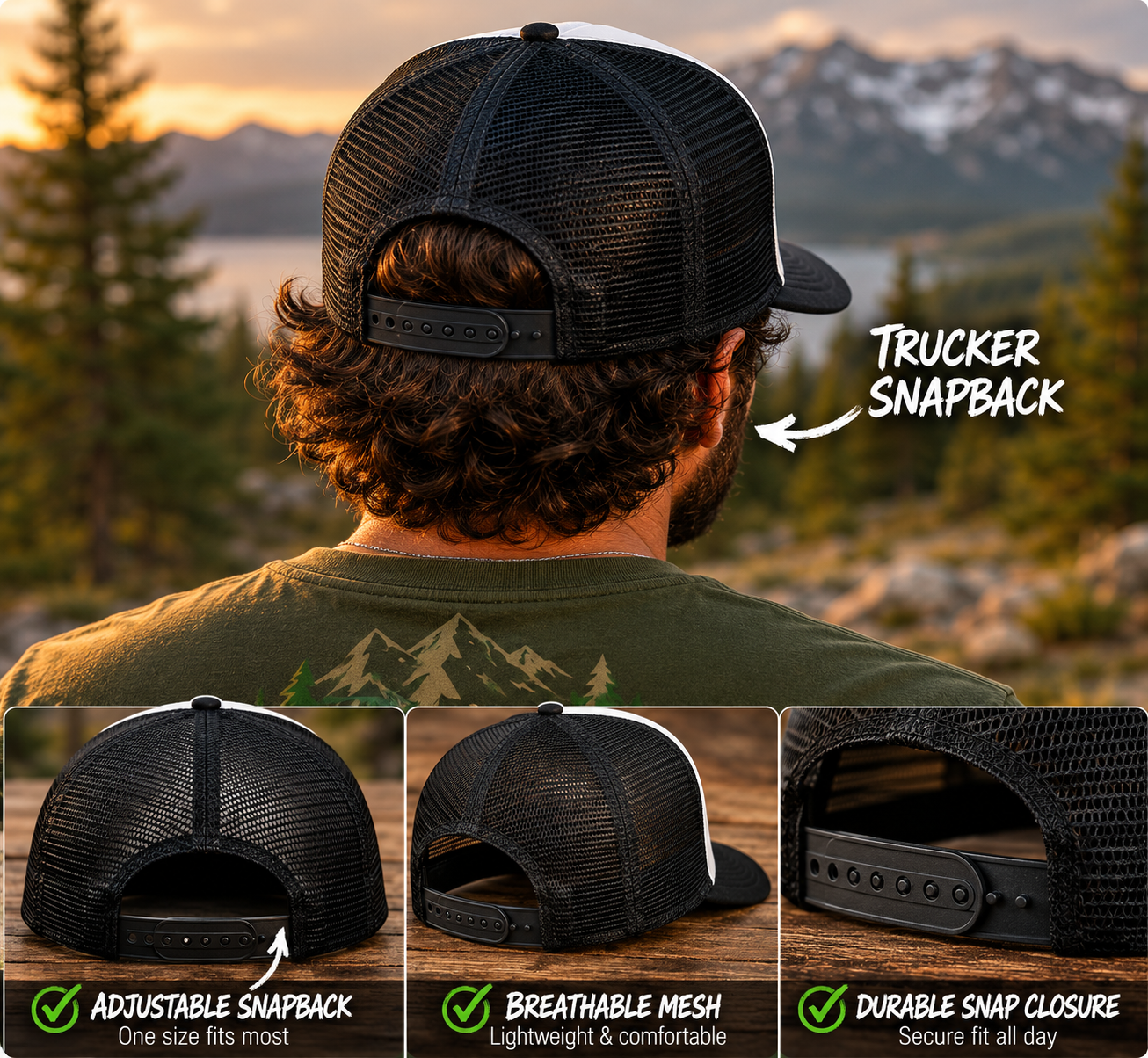 Mountain Scene HTV Trucker Hat