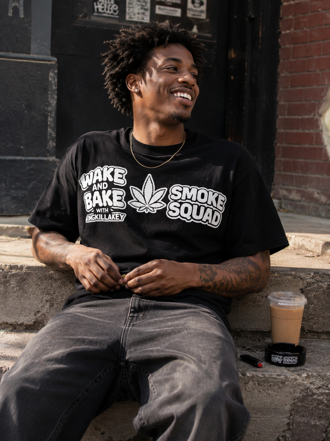 Wake & Bake KingKillaKey Smoke Squad Graphic Tee |TikTok