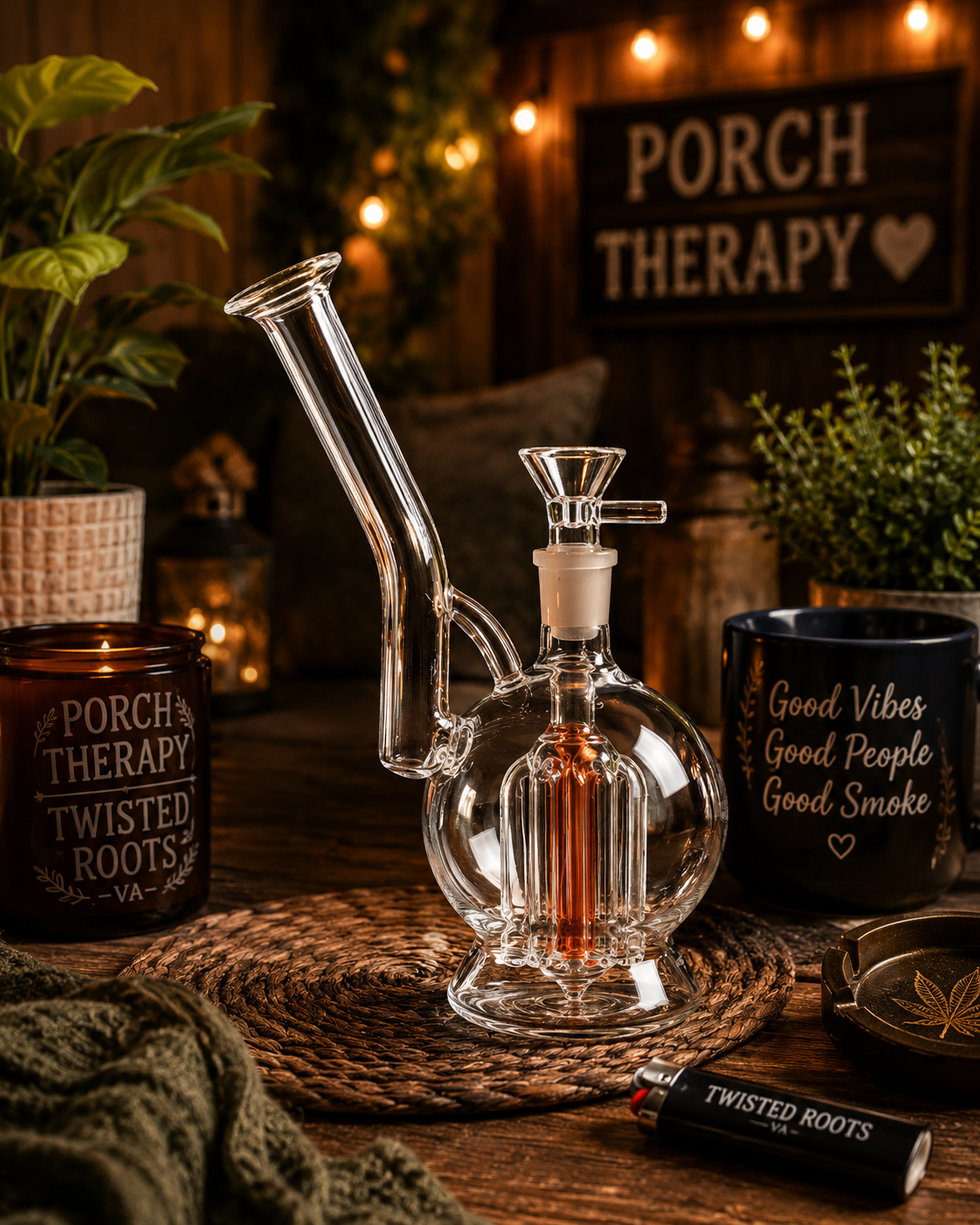 Glass Bong Smoking Hookah Percolator Water Pipe Recycler With 14mm Bowl