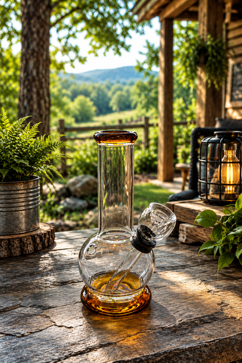 Gold Glass Mini Bong