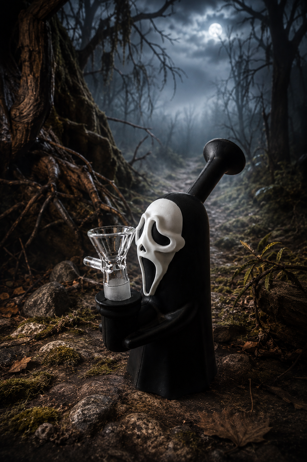 Ghost Face Silicone Water Pipe Bong