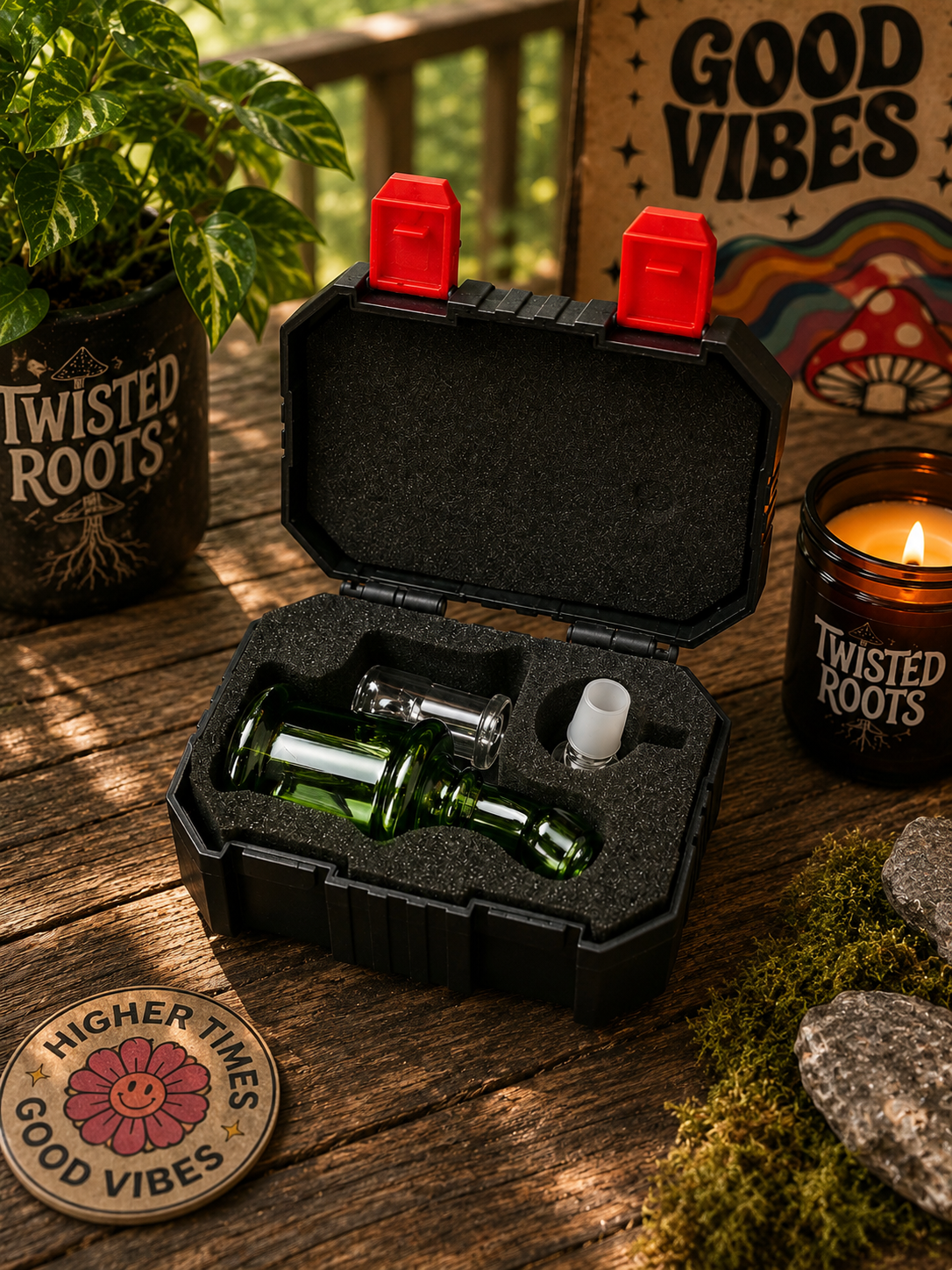 Mini Green Dab Rig with Case