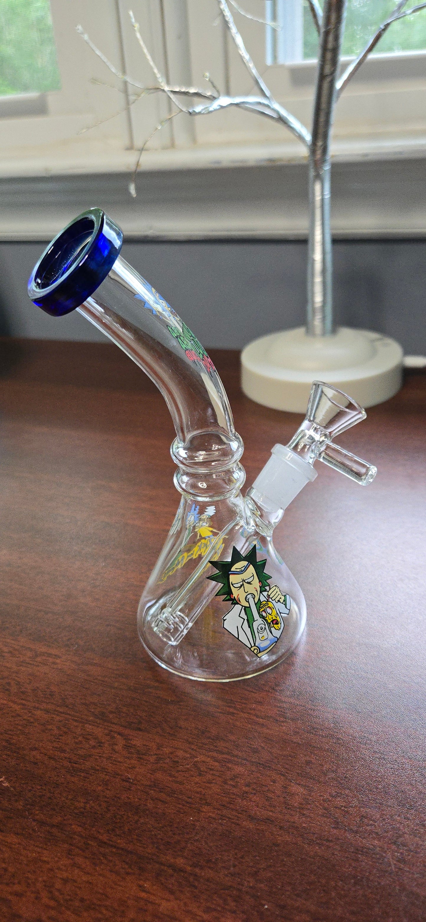 Rick and Morty Mini Beaker Glass Water Pipe Bong
