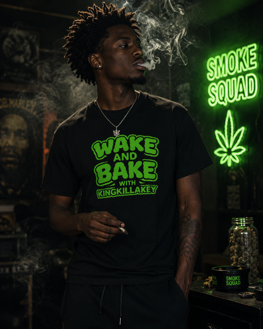 Wake & Bake KingKillaKey Graphic Tee | Twisted Roots Smoke Apparel