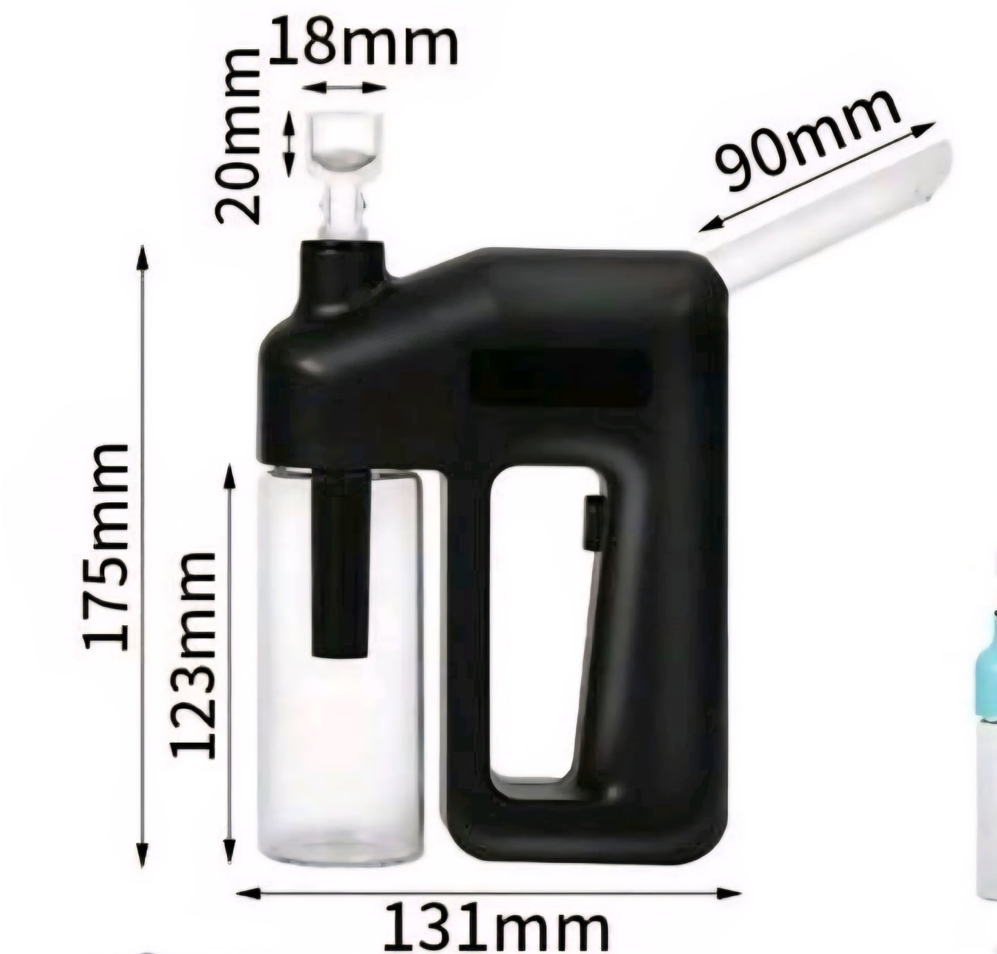 Rechargeable Electric Power Bubbler (Portable Water Pipe w/ Hose)