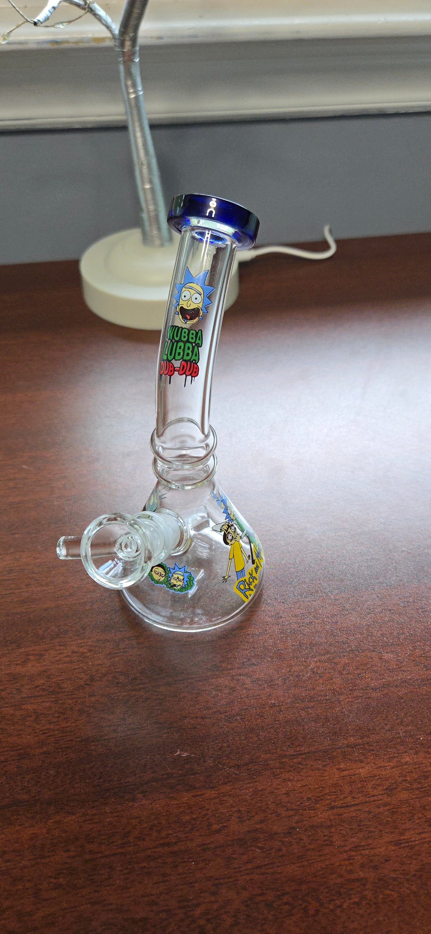 Rick and Morty Mini Beaker Glass Water Pipe Bong